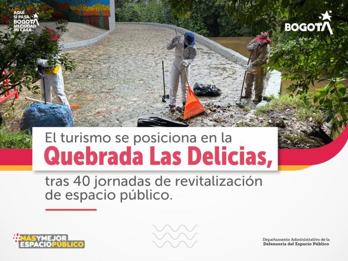 El turismo se posiciona en la quebrada Las Delicias, tras 40 jornadas de revitalización de espacio público