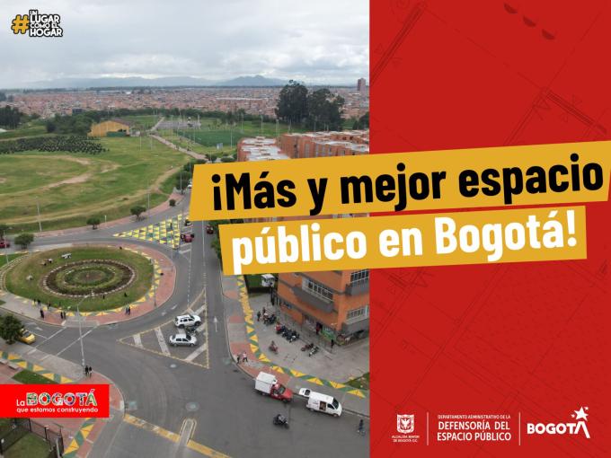 Con 900 mil metros cuadrados de espacio público incorporados al Patrimonio Inmobiliario de Bogotá superamos la meta de 2022
