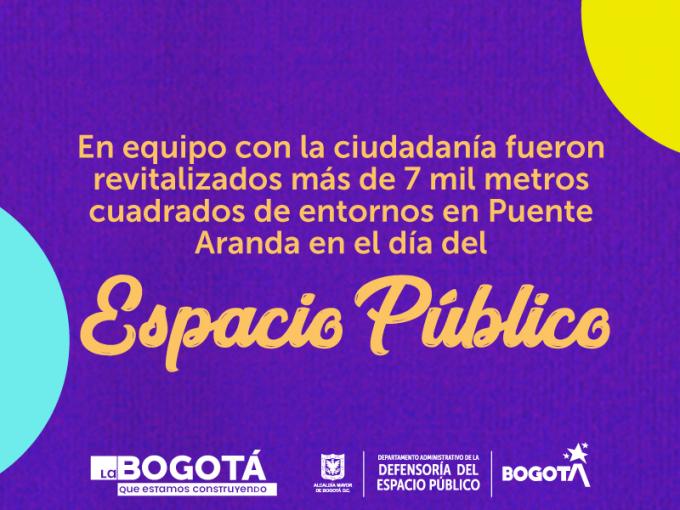 En agosto, más de 200 actividades de recuperación e intervención tendrá Bogotá en el mes del espacio público