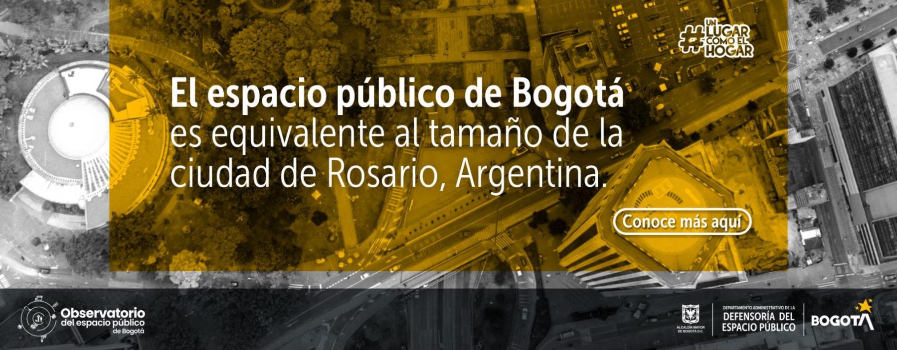 El espacio público de Bogotá es equivalente al  tamaño de la ciudad de Rosario, en Argentina